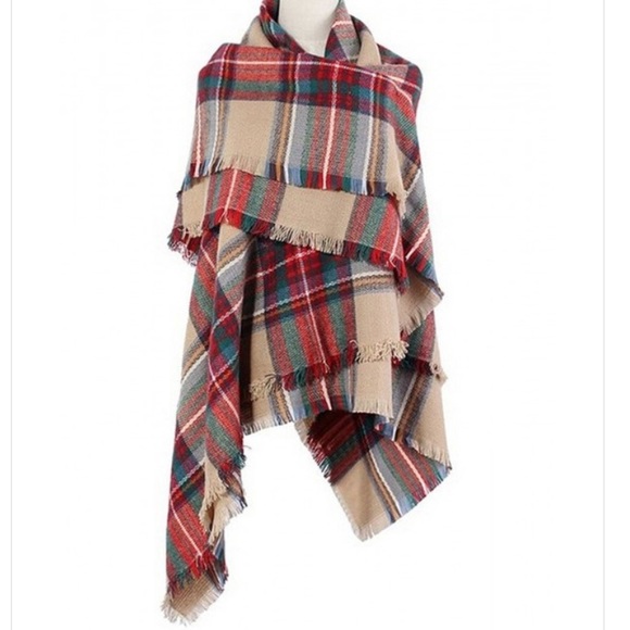 Plaid Blanket Scarf - Picture 2 of 4